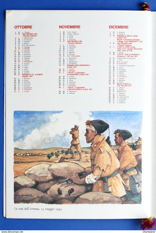 Calendario 1994 - Regio Esercito Italiano - Rgt. Giovani Fascisti