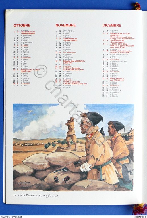 Calendario 1994 - Regio Esercito Italiano - Rgt. Giovani Fascisti