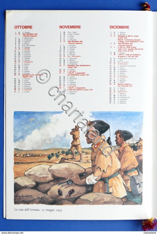 Calendario 1994 - Regio Esercito Italiano - Rgt. Giovani Fascisti