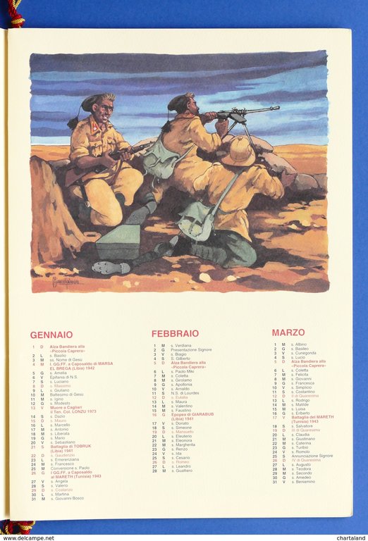 Calendario 1995 - Regio Esercito Italiano - Rgt. Giovani Fascisti