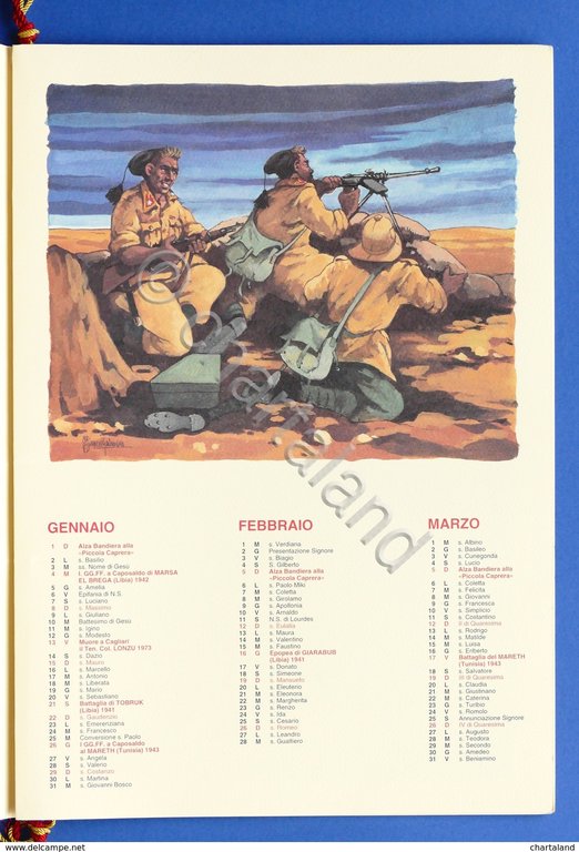 Calendario 1995 - Regio Esercito Italiano - Rgt. Giovani Fascisti