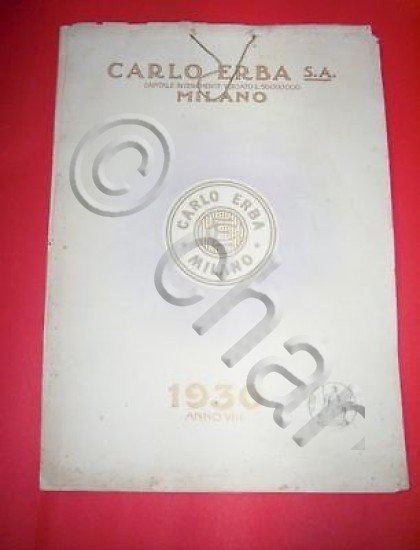 Calendario Carlo Erba Milano 1930 - RARO