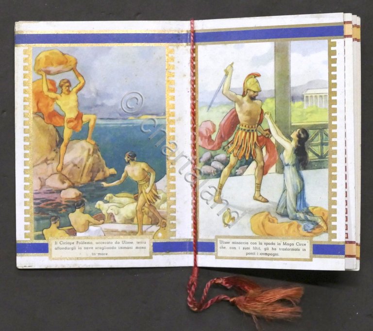 Calendario tascabile Bertelli 1941 - Odissea di Omero
