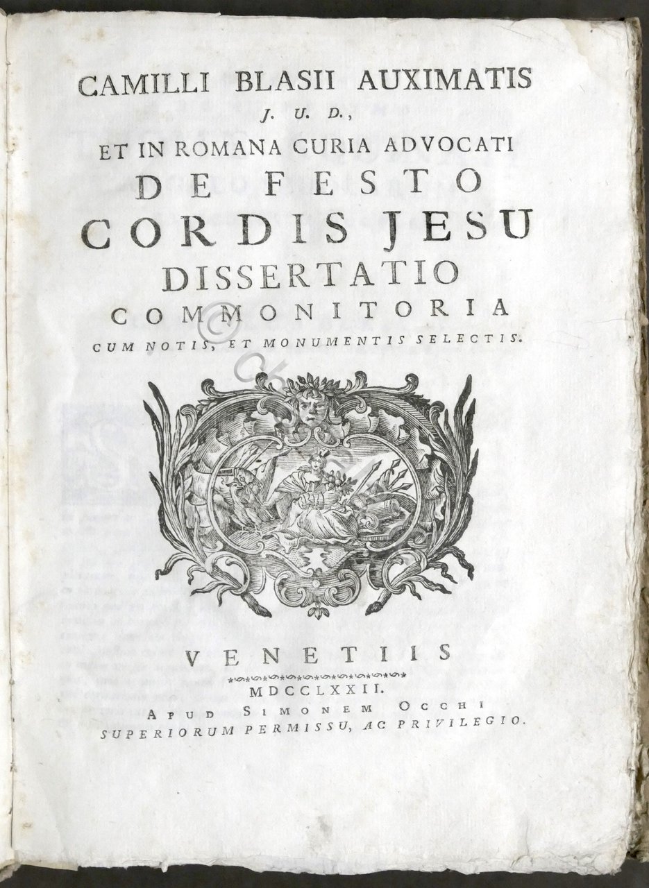 Camilli Balsii Auximatis - De festo cordis Jesu dissertatio - …