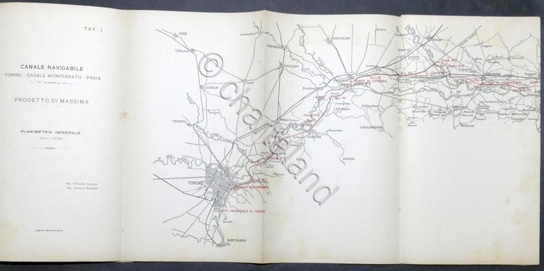 Canale navigabile Torino-Casale Monferrato-Pavia - Progetto - Relazione - 1909