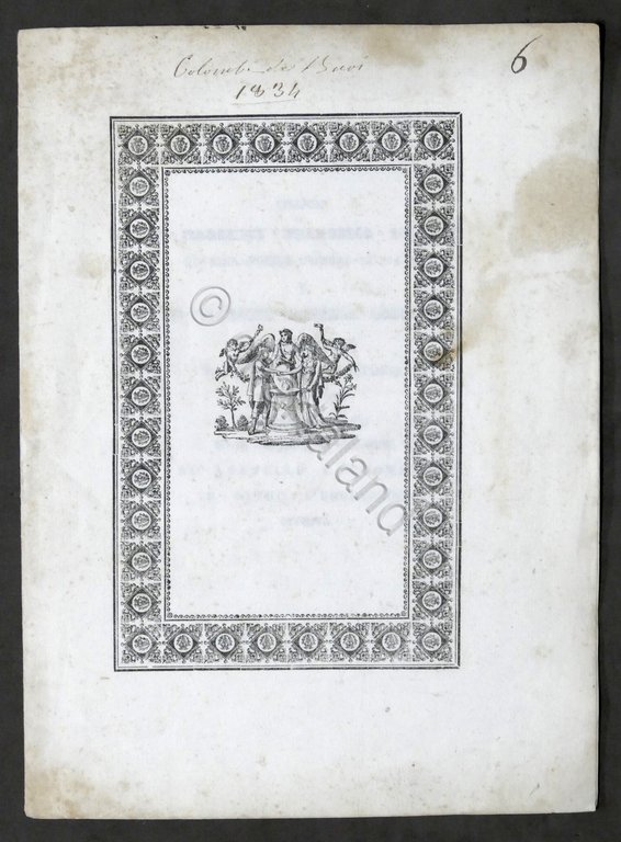 Cantico per le nozze Marchese Francesco De Buoi e contessa …