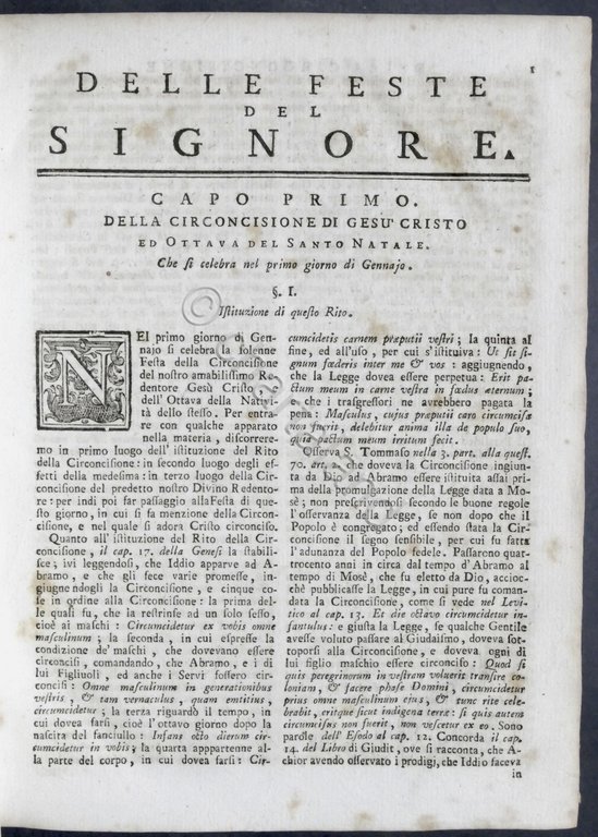 Cardinale Prospero Lambertini - Feste di Gesu' Cristo Signor nostro …