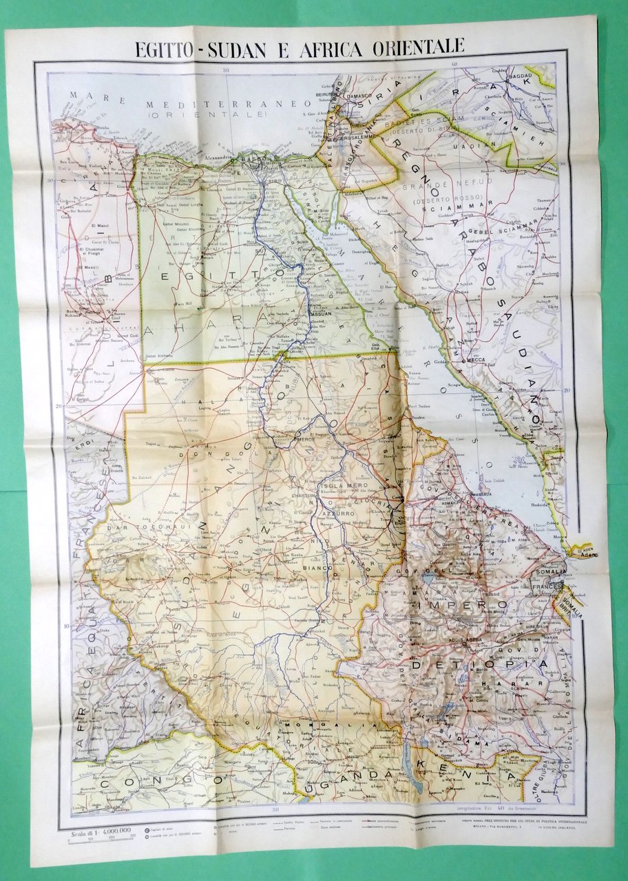 Carta Geografica - Egitto, Sudan e Africa Orientale - ed. …