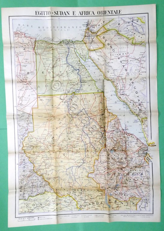 Carta Geografica - Egitto, Sudan e Africa Orientale - ed. …