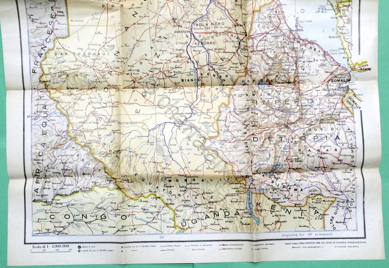 Carta Geografica - Egitto, Sudan e Africa Orientale - ed. …
