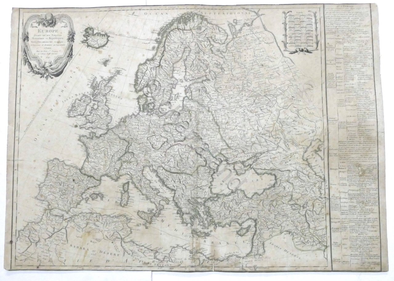 Carta Geografica - Europe divisée en ses Empires, Royaumes et …
