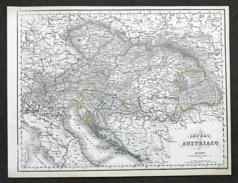 Carta geografica - Impero Austriaco - ed. Stabilimento Civelli - …