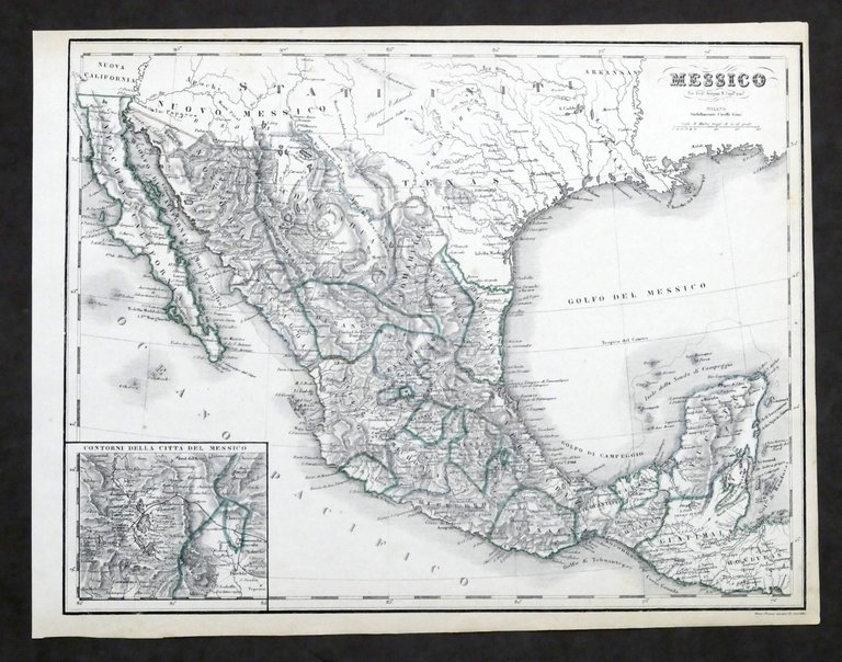 Carta geografica - Messico - ed. Stabilimento Civelli - 1880 …