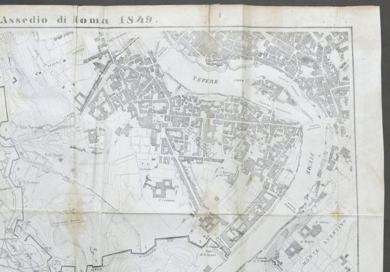 Carta geografica - Pianta Assedio di Roma 1849