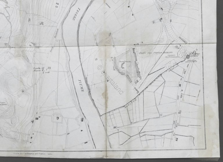 Carta geografica - Pianta Assedio di Roma 1849