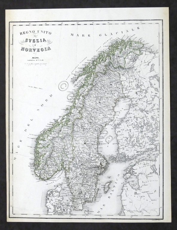 Carta geografica - Regno di Svezia e Norvegia - Stabilimento …