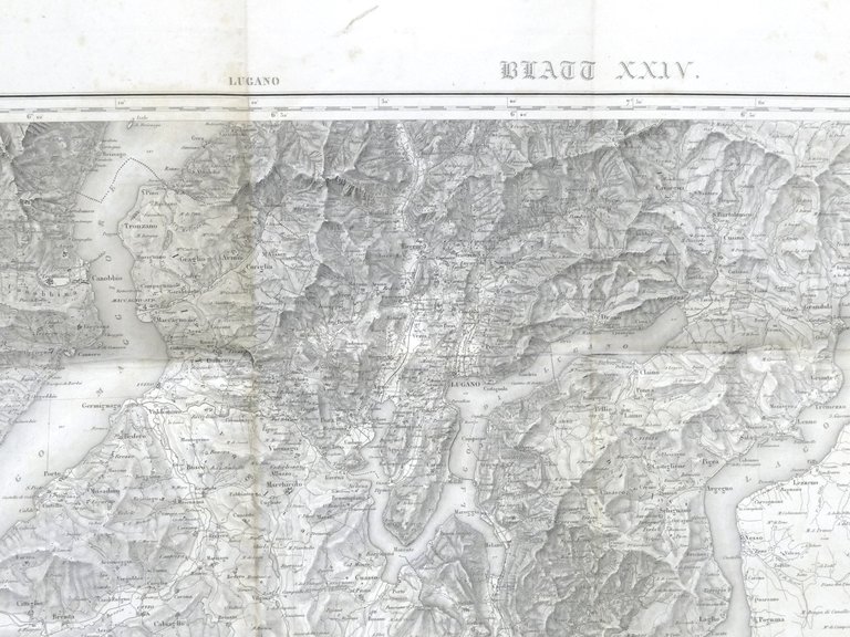 Carta geografica - Zona Lago di Lugano e Lago di …