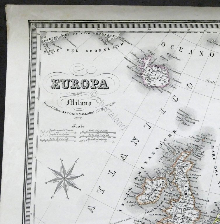 Carta Geografica dell'Europa - 1867 Vallardi Editore | Immagine Gallery 4