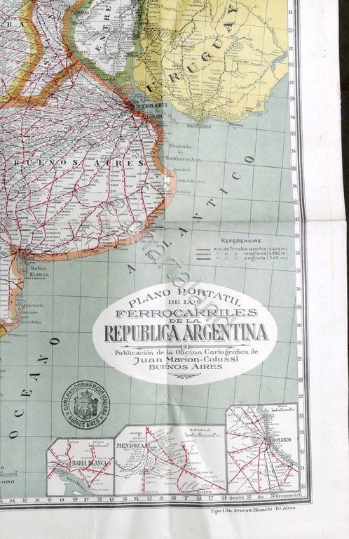Carta Geografica Ferrovie - Ferrocarriles de la Republica Argentina - …