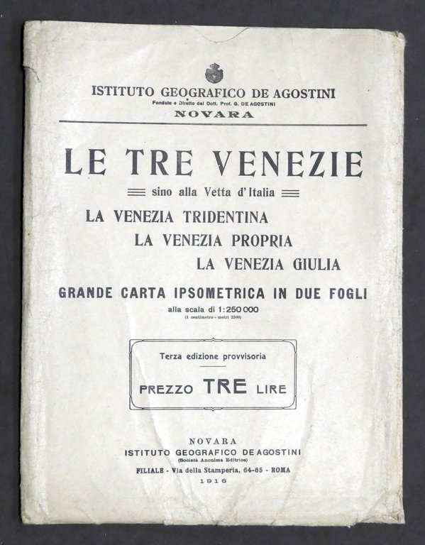 Carta geografica Ipsometrica in due fogli Le Tre Venezie - …
