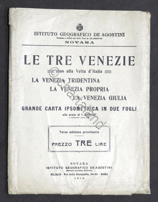 Carta geografica Ipsometrica in due fogli Le Tre Venezie - …