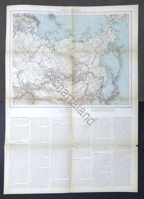 Carta geografica Russia Asiatica - 1940 ca.
