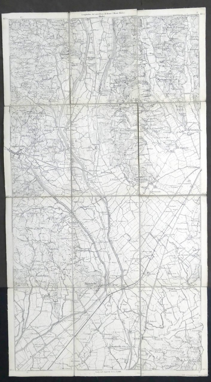 Carta geografica Veneto zona Arzignano / Montebello Vicentino - fine …