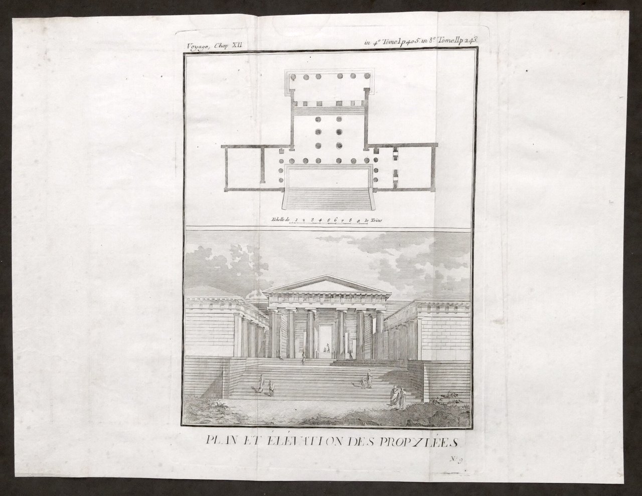 Carta Grecia Atene - Plan et Elevation des Propylées - …