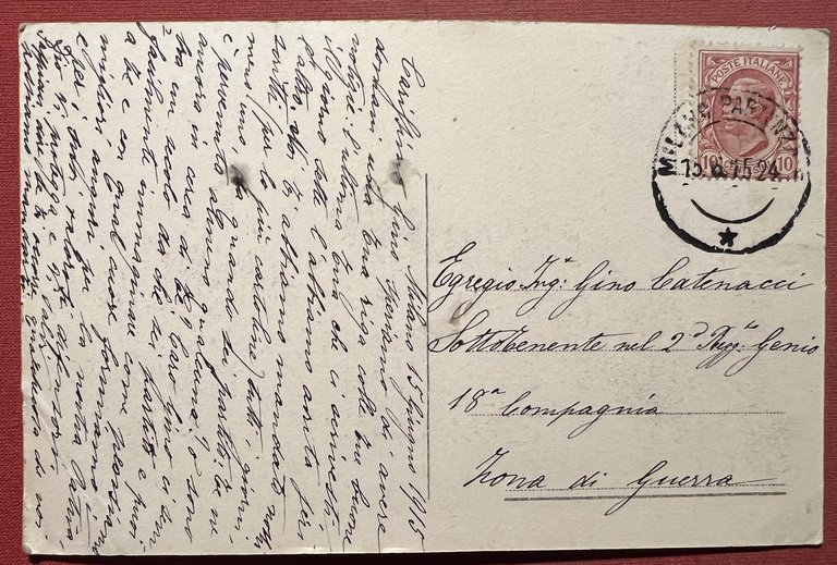 Cartolina - Pesca a riva - 1915