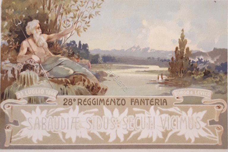 Cartolina - 28^ Reggimento Fanteria 23 Luglio 1866 Borgo e …