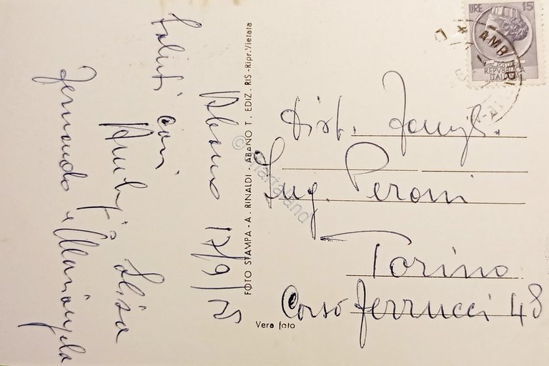 Cartolina - Abano Terme - Giardino delle Terme e via …