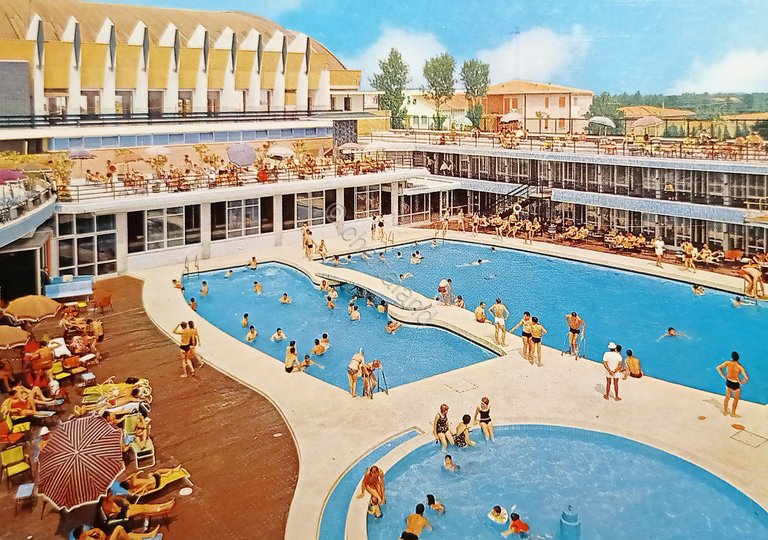 Cartolina - Abano Terme - Piscina termale Cristoforo Colombo - …