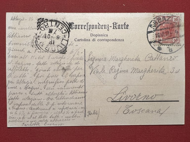 Cartolina - Abbazia - Feisvorsprung am Nordstrand - 1901