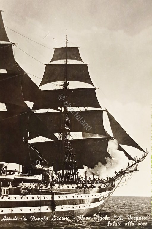 Cartolina - Accademia Navale Livorno - Nave Scuola A. Vespucci …