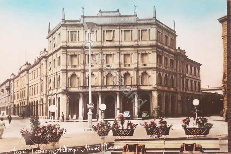 Cartolina - Acqui Terme - Albergo Nuove Terme - 1955