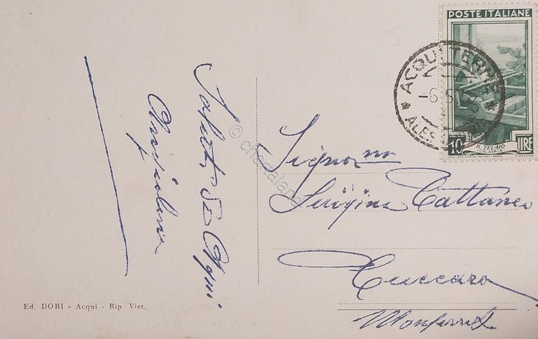 Cartolina - Acqui Terme - Stabilimento Carlo Alberto - 1952