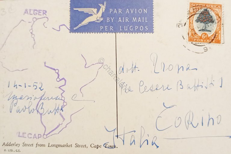 Cartolina - Adderley Street from Longmarket Street - Cape Town …