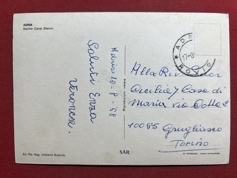 Cartolina - Adria ( Rovigo ) - Bacino Canal Bianco … | Immagine Gallery 4