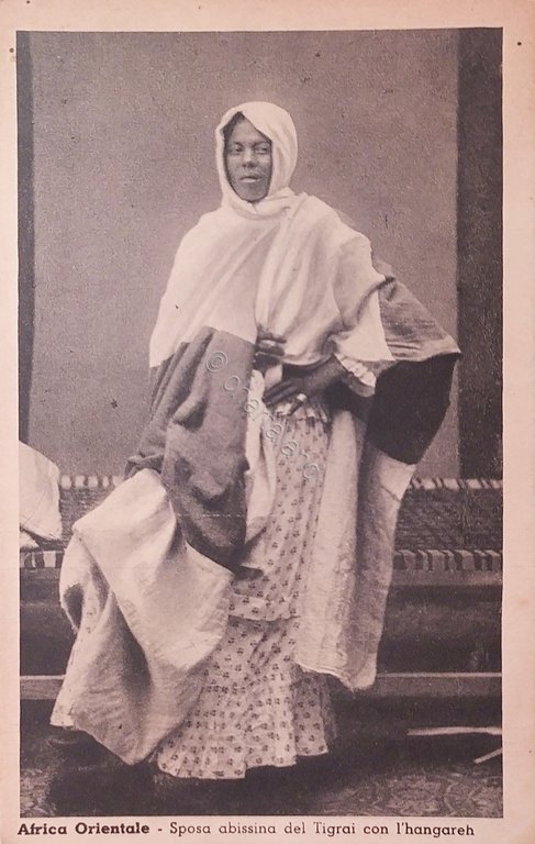Cartolina - Africa Orientale - Sposa abissina del Tigrai con …