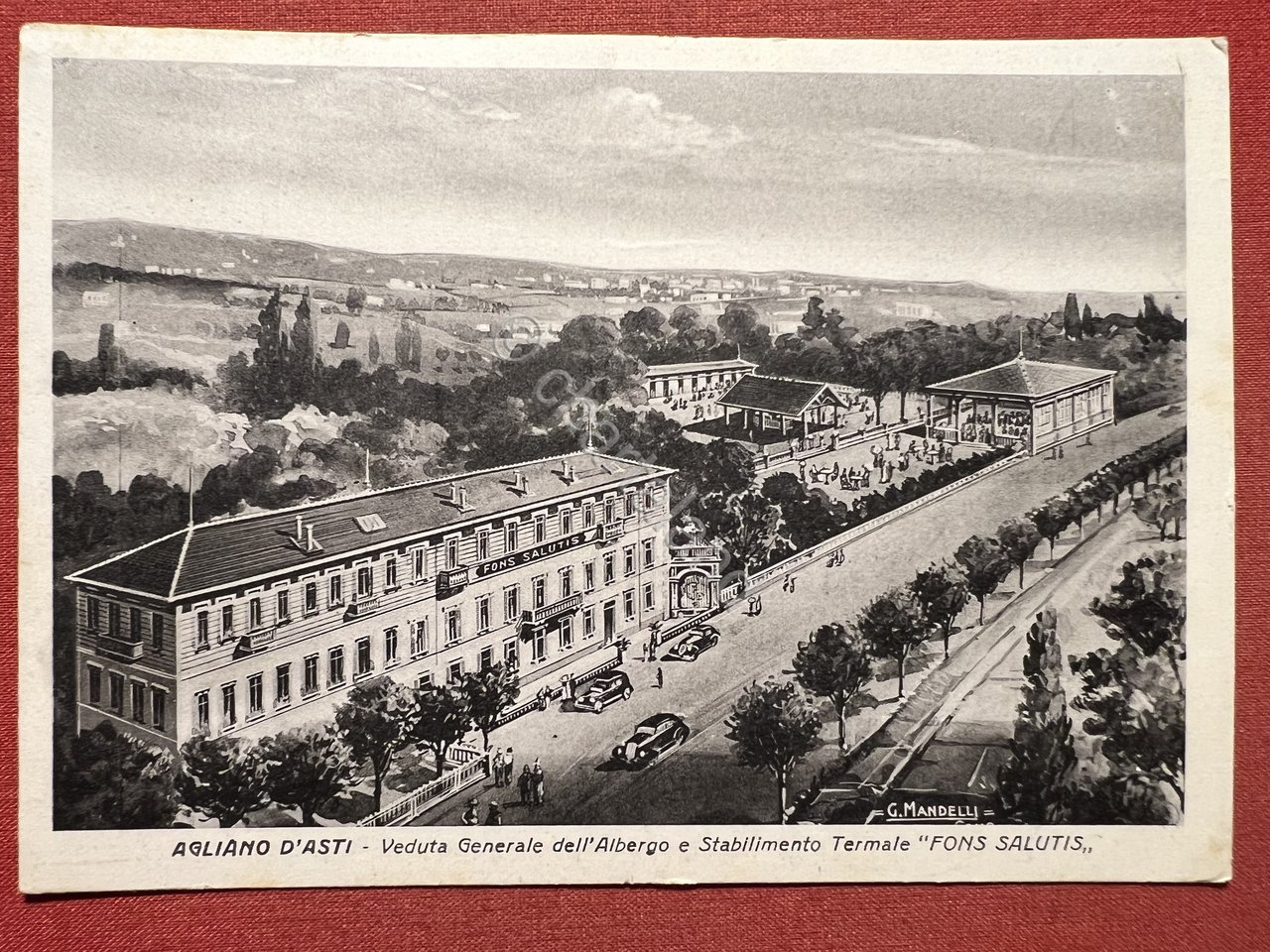 Cartolina - Agliano D'Asti - Albergo e Stabilimento Termale Fons …