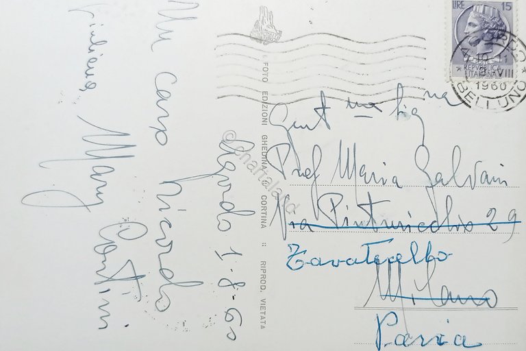 Cartolina - Agordo - Pale di S. Lucano - 1960