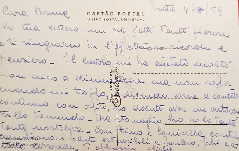 Cartolina - Aguas da Prata - Est de S. Paulo …