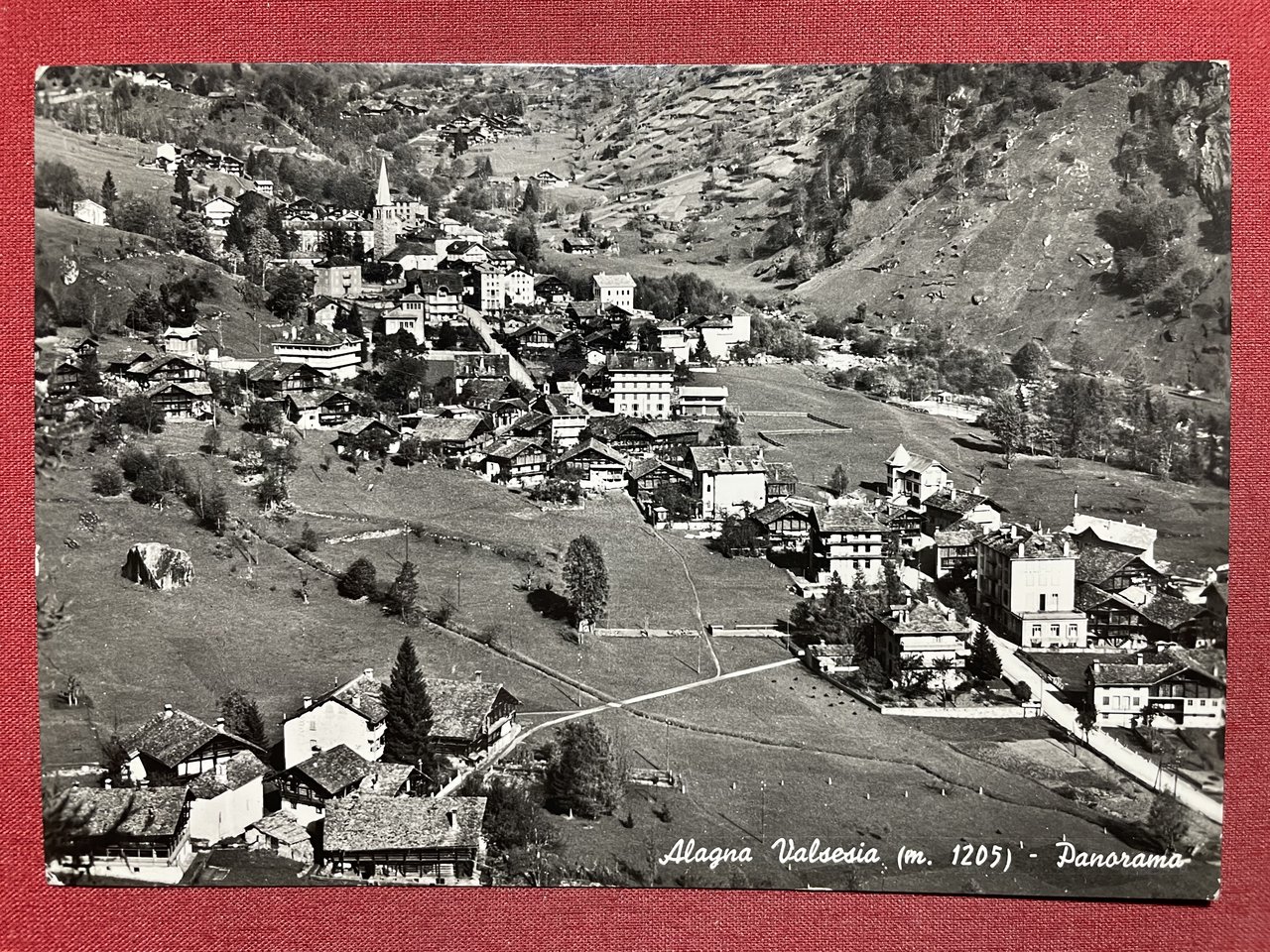 Cartolina - Alagna Valsesia - Panorama - 1958
