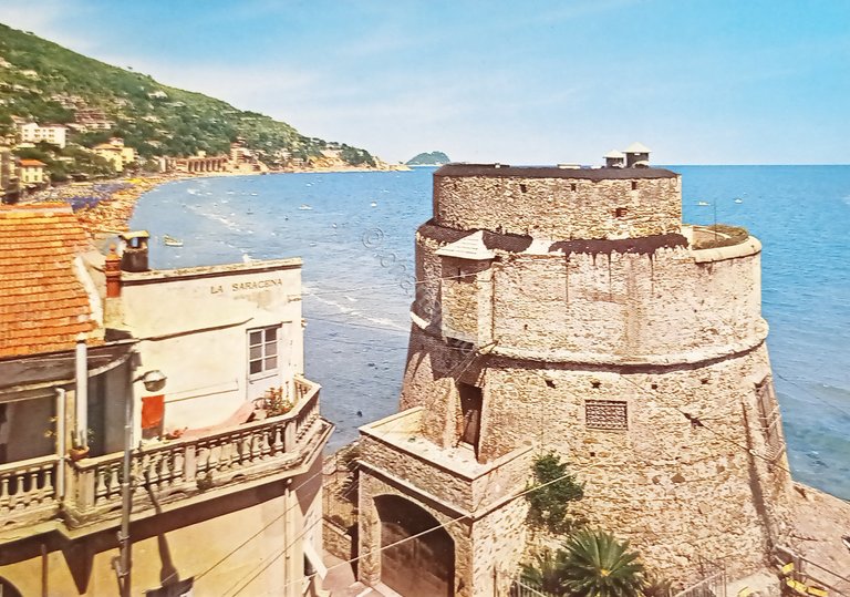 Cartolina - Alassio - Torre Saracena - 1972