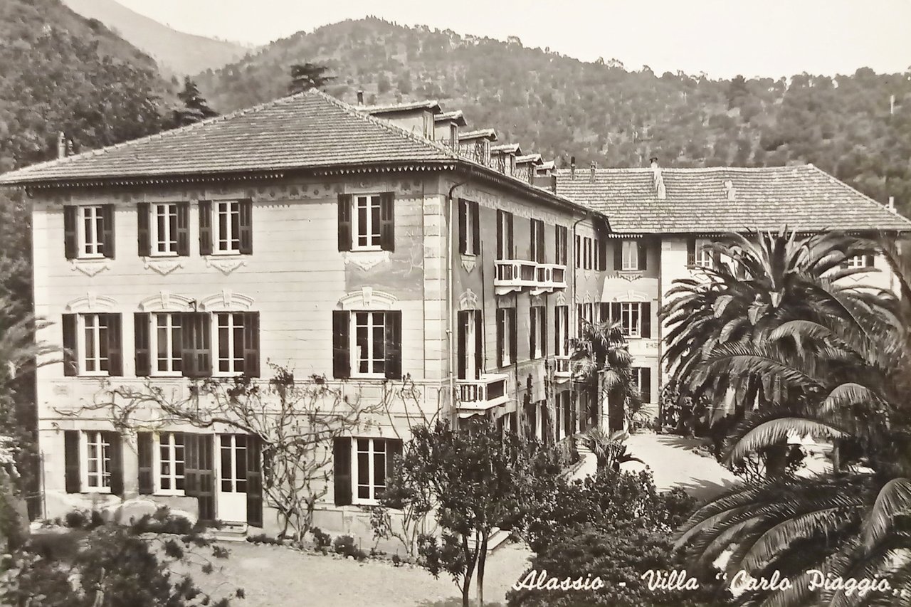 Cartolina - Alassio - Villa Carlo Piaggio - 1963