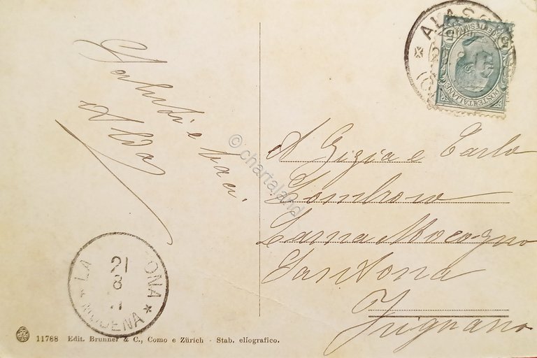 Cartolina - Alassio ( Savona ) - 1911