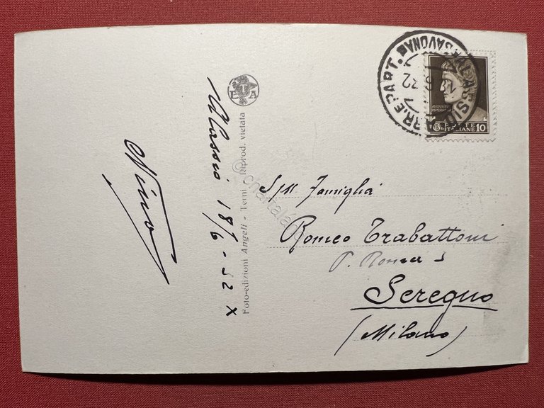 Cartolina - Alassio ( Savona ) - La Spiaggia - …