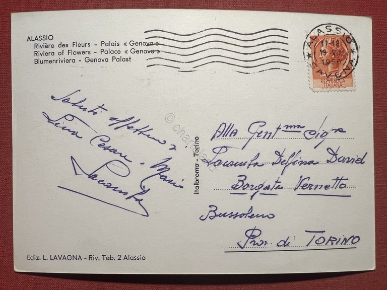Cartolina - Alassio ( Savona ) - Riviera dei Fiori …