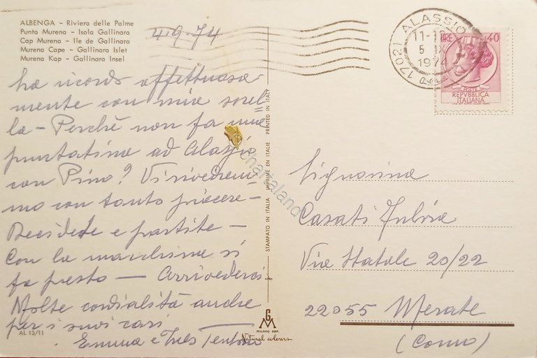 Cartolina - Albenga - Riviera delle Palme - Punta Murena …