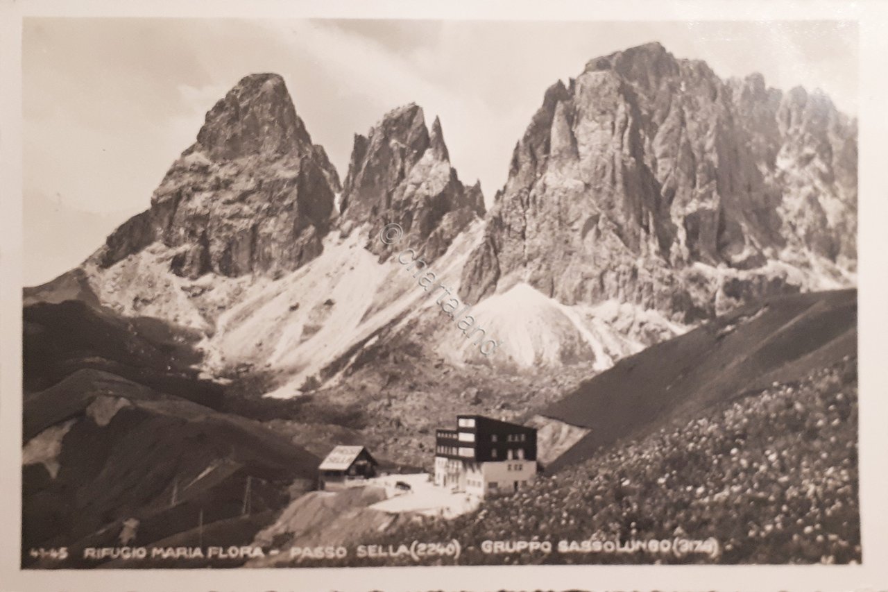 Cartolina - Albergo Maria Flora - Passo Sella - Gruppo …
